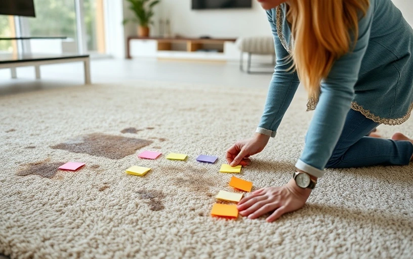 Identifying problem areas on carpet